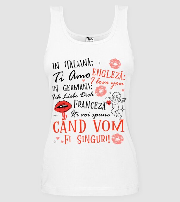 Lecție de limbă model alb pe tricou