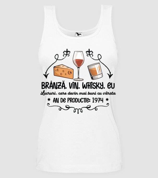 Lucruri, care devin mai buni cu vârsta 1974 50 de ani model alb pe tricou