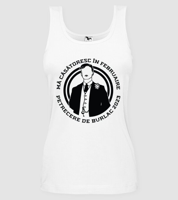 mă căsătoresc în februarie model alb pe tricou