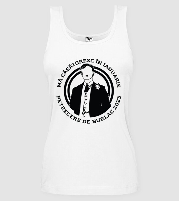mă căsătoresc în ianuarie model alb pe tricou