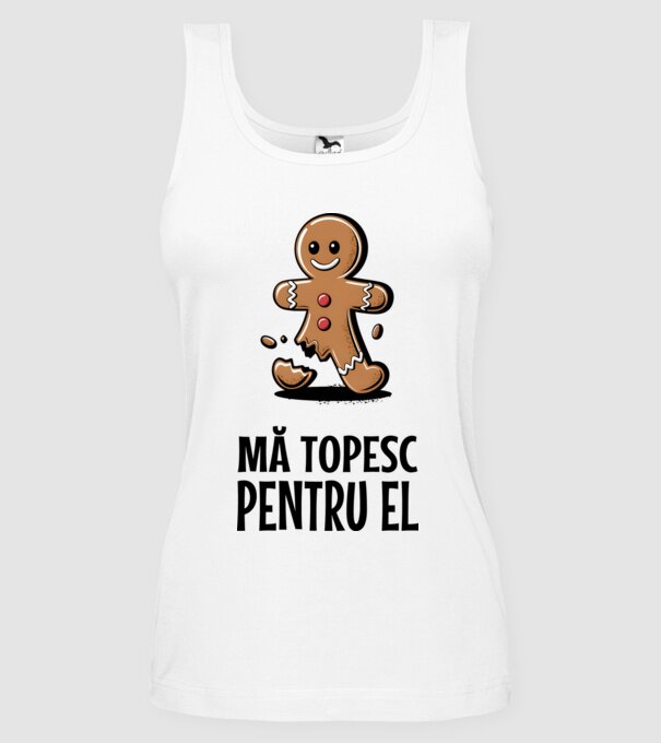 Mă topesc pentru el alb model alb pe tricou