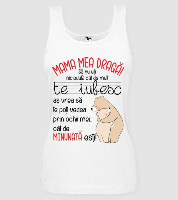 Mama Cât de minunat ești model alb pe tricou