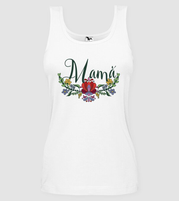 Mamă model alb pe tricou