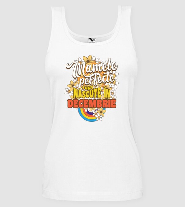 Mamele perfecte sunt născute în decembrie. model alb pe tricou