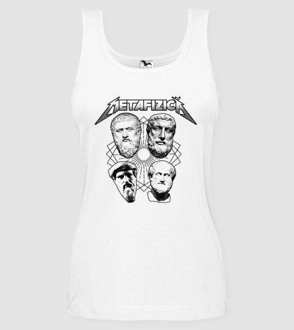 metafizică model alb pe tricou