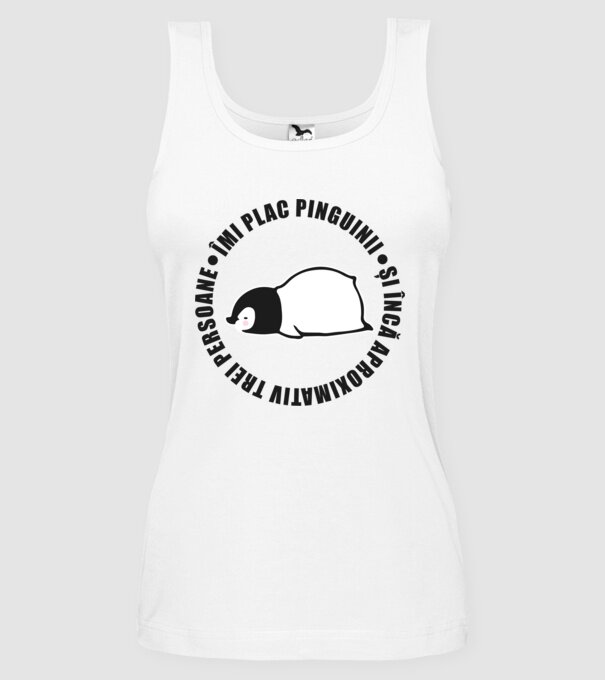 Îmi plac pinguinii - și încă aproximativ trei persoane model alb pe tricou
