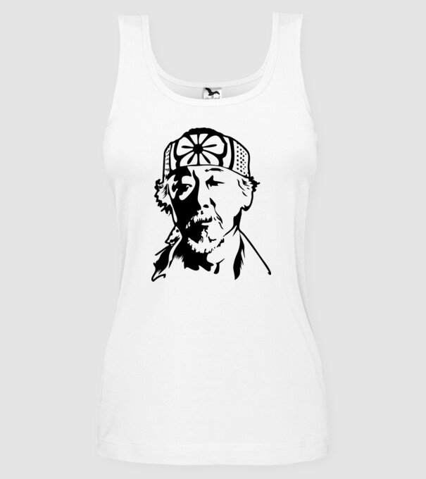 Miyagi head cobra kai model alb pe tricou
