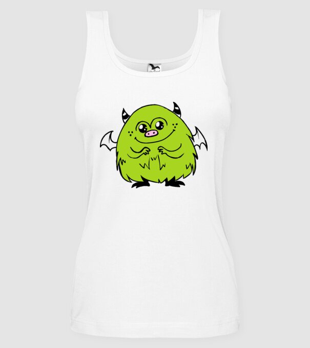 monstruleț model alb pe tricou