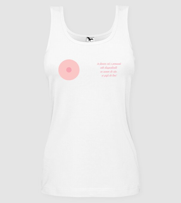 în fiecare oră o persoană este diagnosticată cu cancer de sân. ai grijă de tine! model alb pe tricou