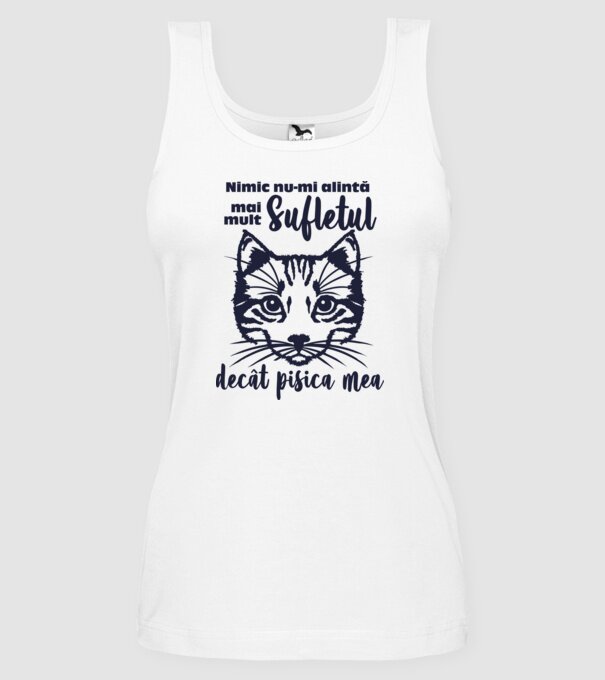 Nimic nu-mi alintă mai mult sufletul decât pisica mea model alb pe tricou