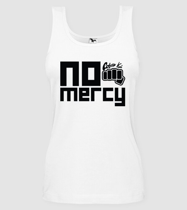 No mercy cobra kai model alb pe tricou