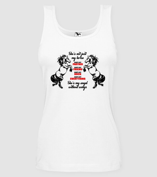 Not just a horse! model alb pe tricou