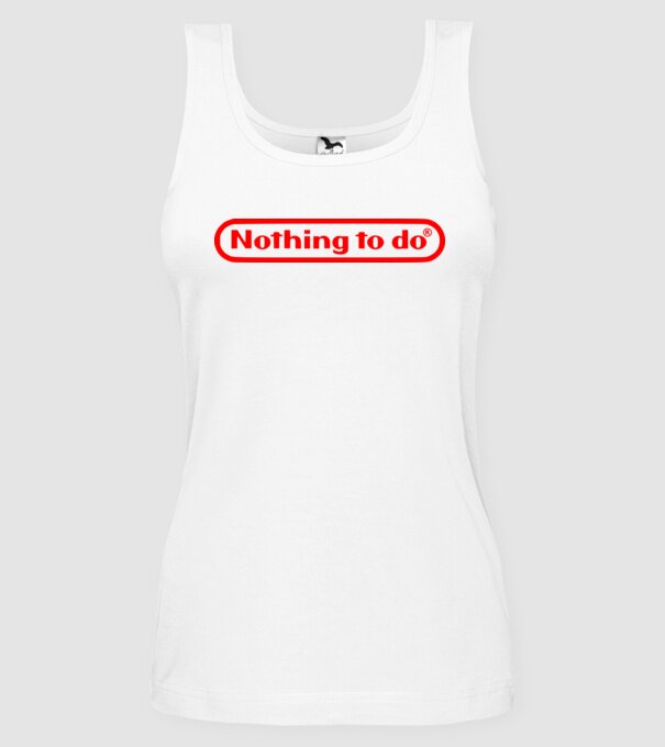 Nothing to do model alb pe tricou