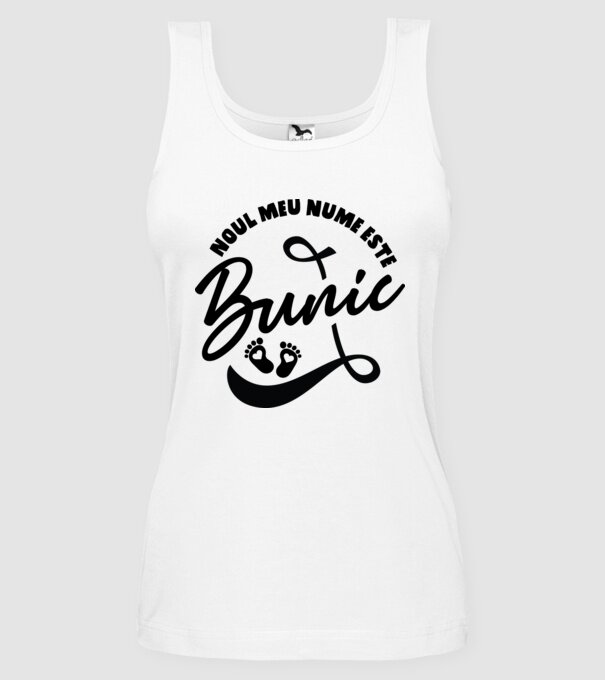 Noul meu nume este Bunic model alb pe tricou