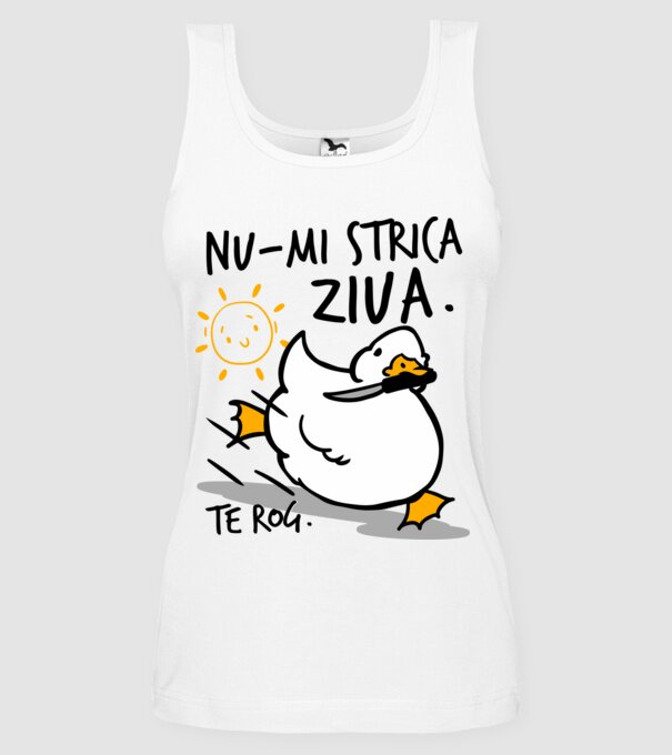 Nu-mi strica ziua. model alb pe tricou