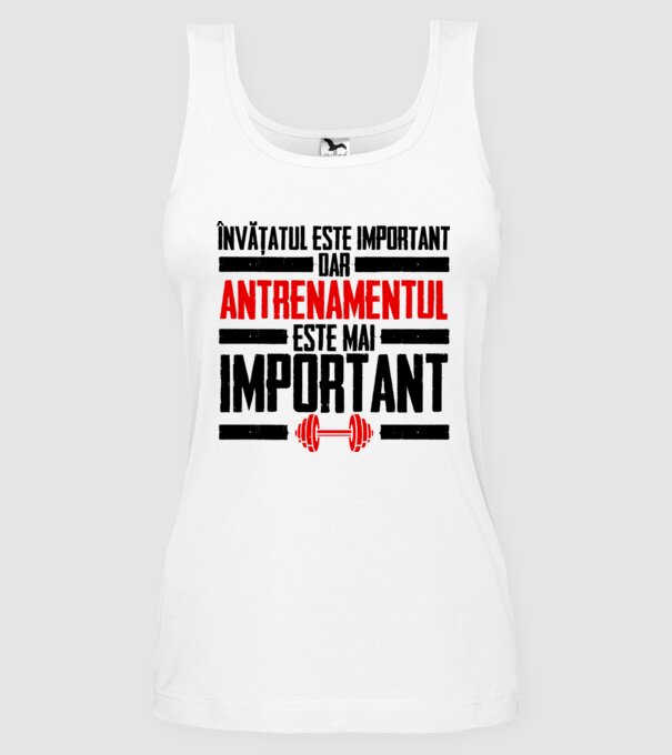 învățatul este important, dar antrenamentul este mai important model alb pe tricou