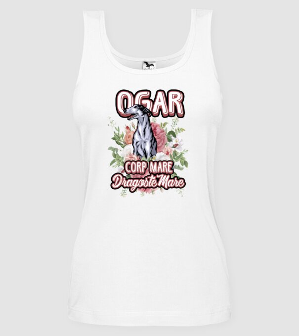 Ogar - picioare lungi dragoste multă model alb pe tricou