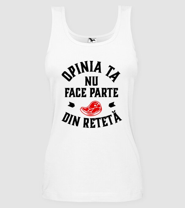 Opinia ta nu face parte din rețetă model alb pe tricou