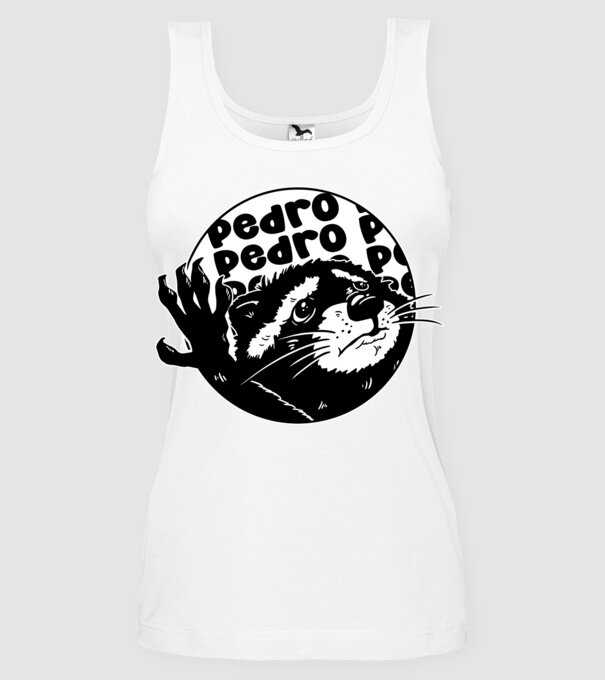 Pedro circle model alb pe tricou