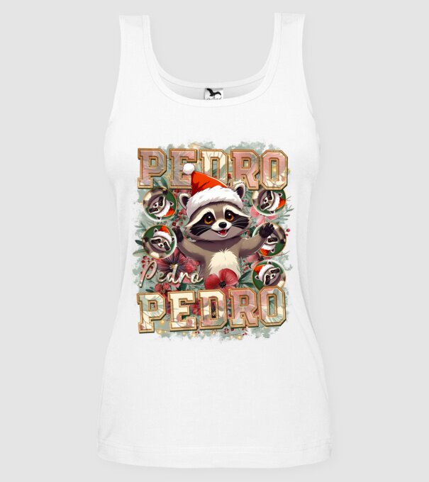 Pedro pedro flower xmas model alb pe tricou