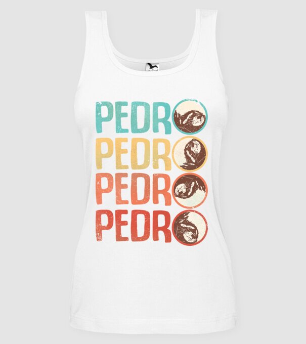 Pedro Pedro retro model alb pe tricou