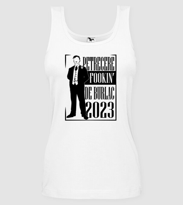 Petrecere Fookin de burlac model alb pe tricou