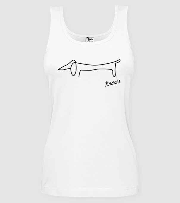 Picasso model alb pe tricou