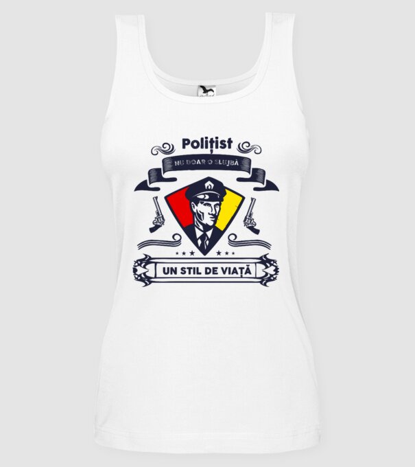 Polițist - Nu doar o slujbă - Un stil de viață model alb pe tricou
