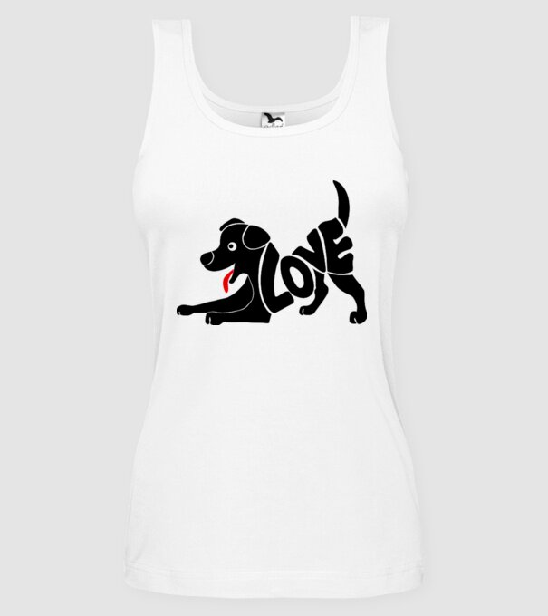Puppy love model alb pe tricou