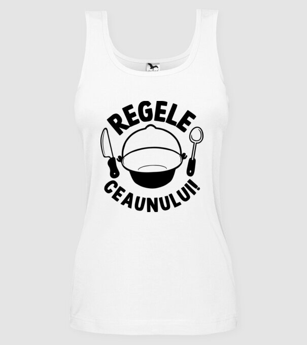 Regele - ceaunului! model alb pe tricou