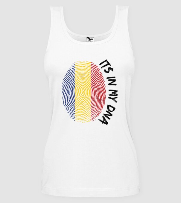 România fingerprint model alb pe tricou