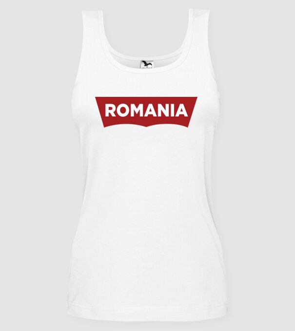 România levis model alb pe tricou