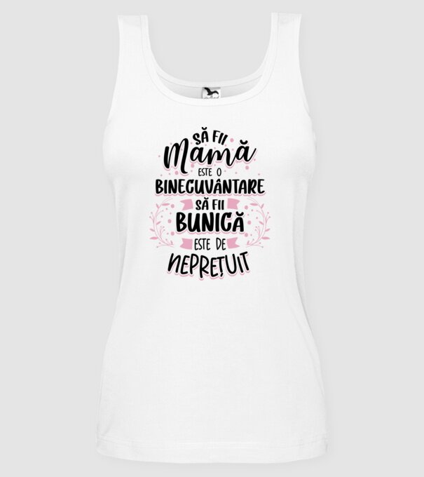 Să fii bunică este neprețuit model alb pe tricou
