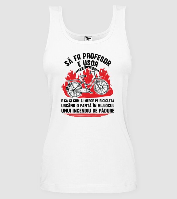 Să fii profesor e ușor model alb pe tricou