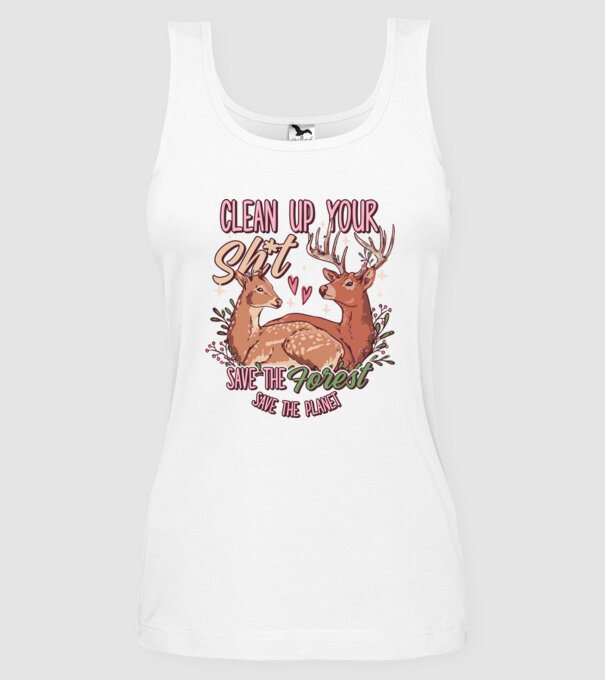 Save the forest model alb pe tricou