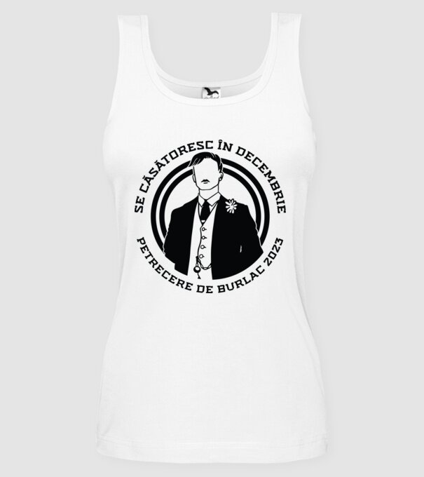 Se căsătoresc în decembrie model alb pe tricou