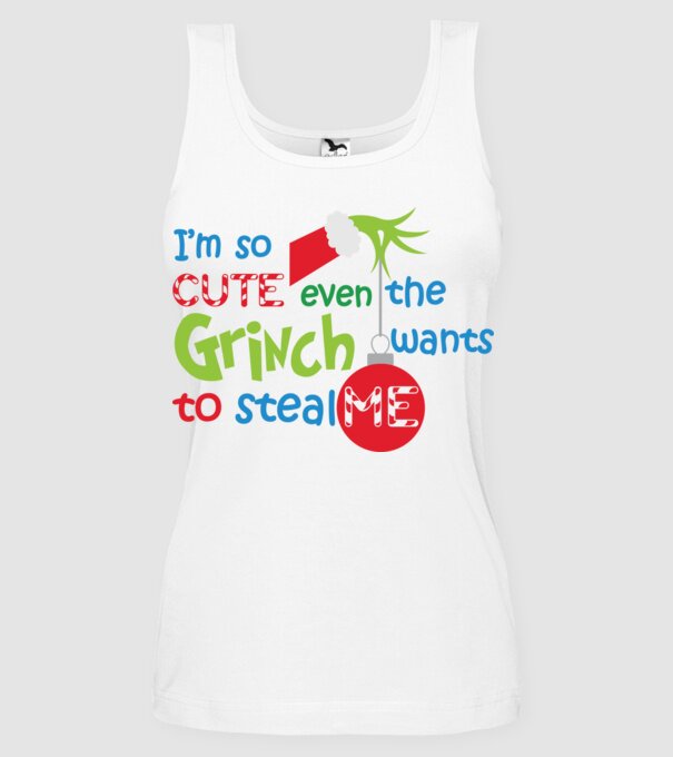 So cute Grinch model alb pe tricou