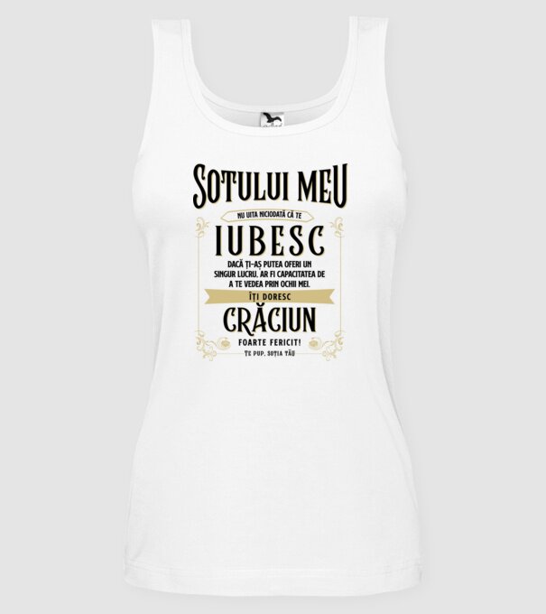 Soțului meu model alb pe tricou