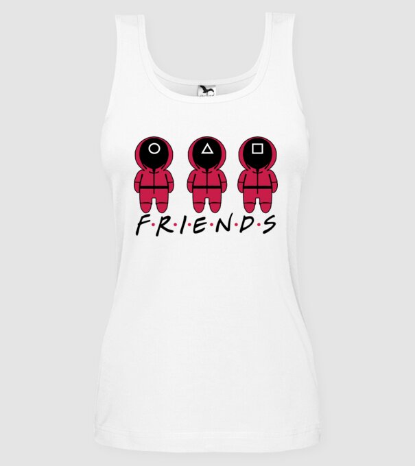squid game friends model alb pe tricou
