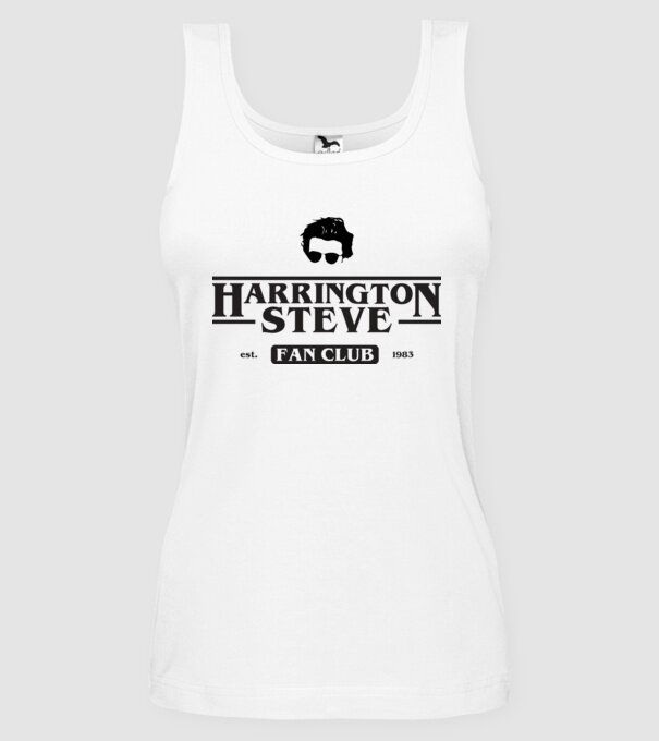 steve harrington fan club model alb pe tricou