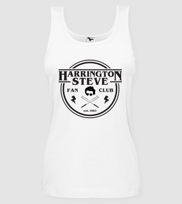 steve harrington fan club est 1983 model alb pe tricou