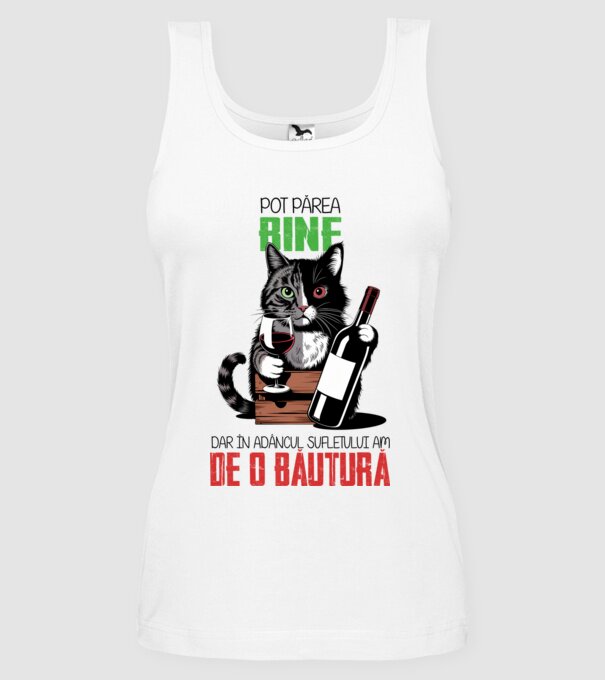sunt bun pentru o băutură Alb model alb pe tricou
