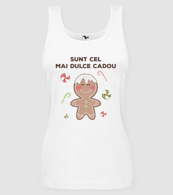 Sunt cel mai dulce cadou model alb pe tricou