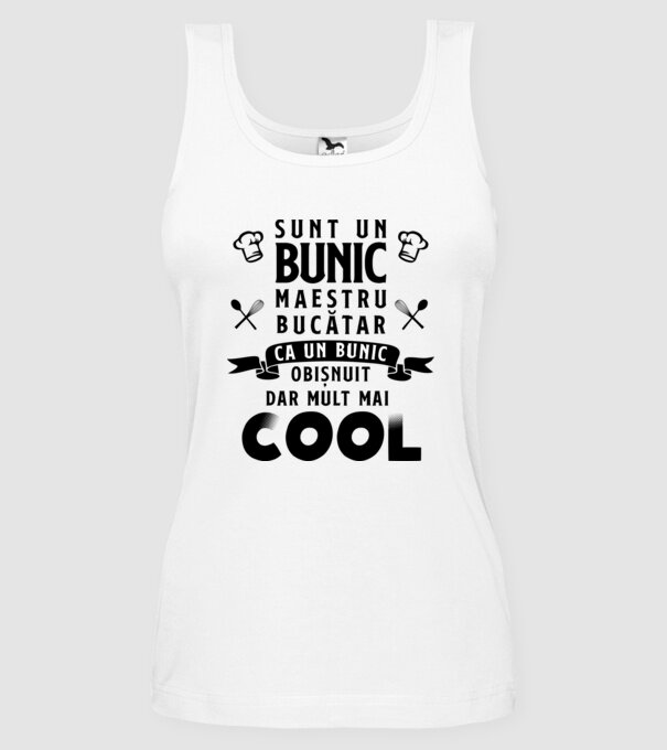 sunt un bunic maestru bucătar, ca un bunic obișnuit, dar mult mai cool model alb pe tricou