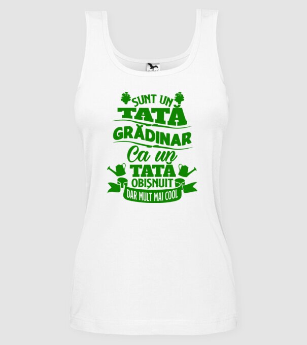 Sunt un tată grădinar model alb pe tricou