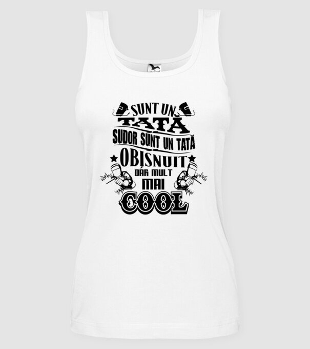 sunt un tată sudor, ca un tată obișnuit, dar mult mai cool model alb pe tricou
