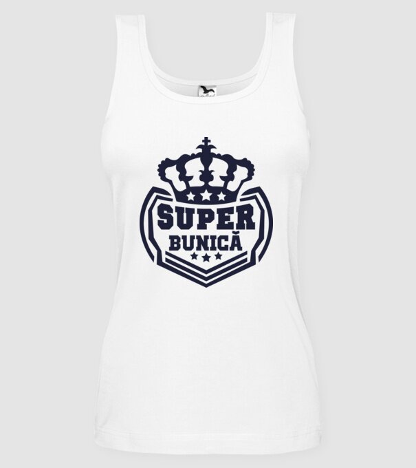 super bunică model alb pe tricou