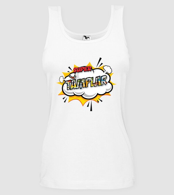 Super Tâmplar model alb pe tricou