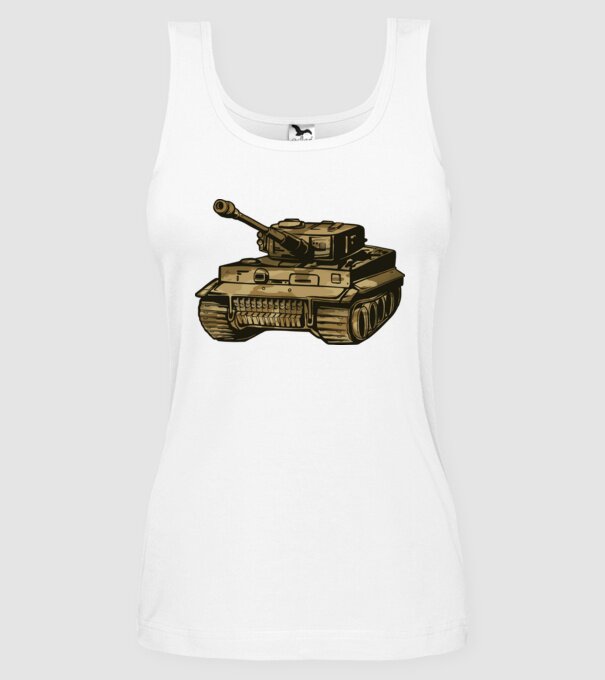 Tancuri model alb pe tricou