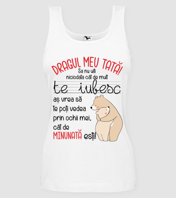 Tată Cât de minunat ești model alb pe tricou
